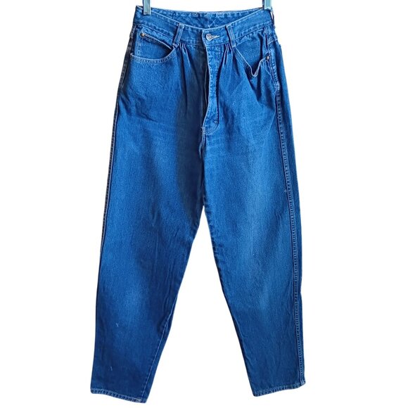 sz 9 25x32 Unionbay True Vintage High-Waist Buttonfly Indigo Denim Jeans 1970's - Picture 3 of 9